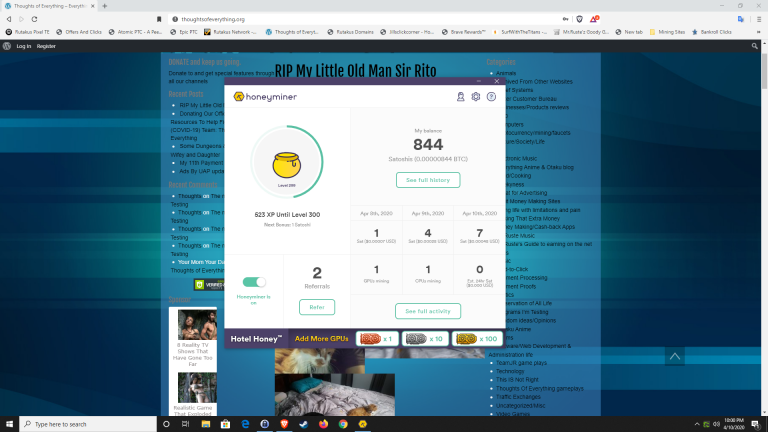 Honeyminer Screenshot Rukun 4-10-2020