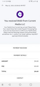 Current Music App 2nd Payment proof