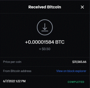 Rukun's 11th payment from Cryptotab