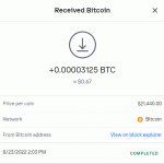 Nice I got my 19th Payout From Cryptotab Browser/Mining Pool.