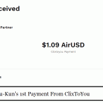 Wooot!! My First Payment From ClixToYou GPT/PTC