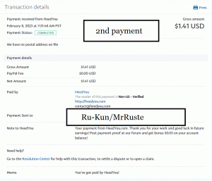 Ru-kun's 2nd payout From HeedYou