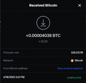 Ru-Kun 41st payment From Cryptotab 0.00004038 BTC