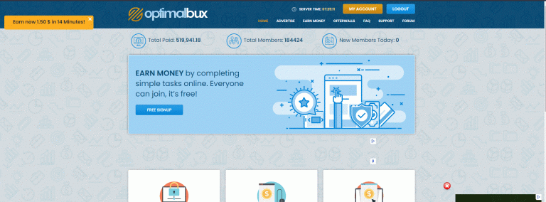 Optimalbux website screenshot