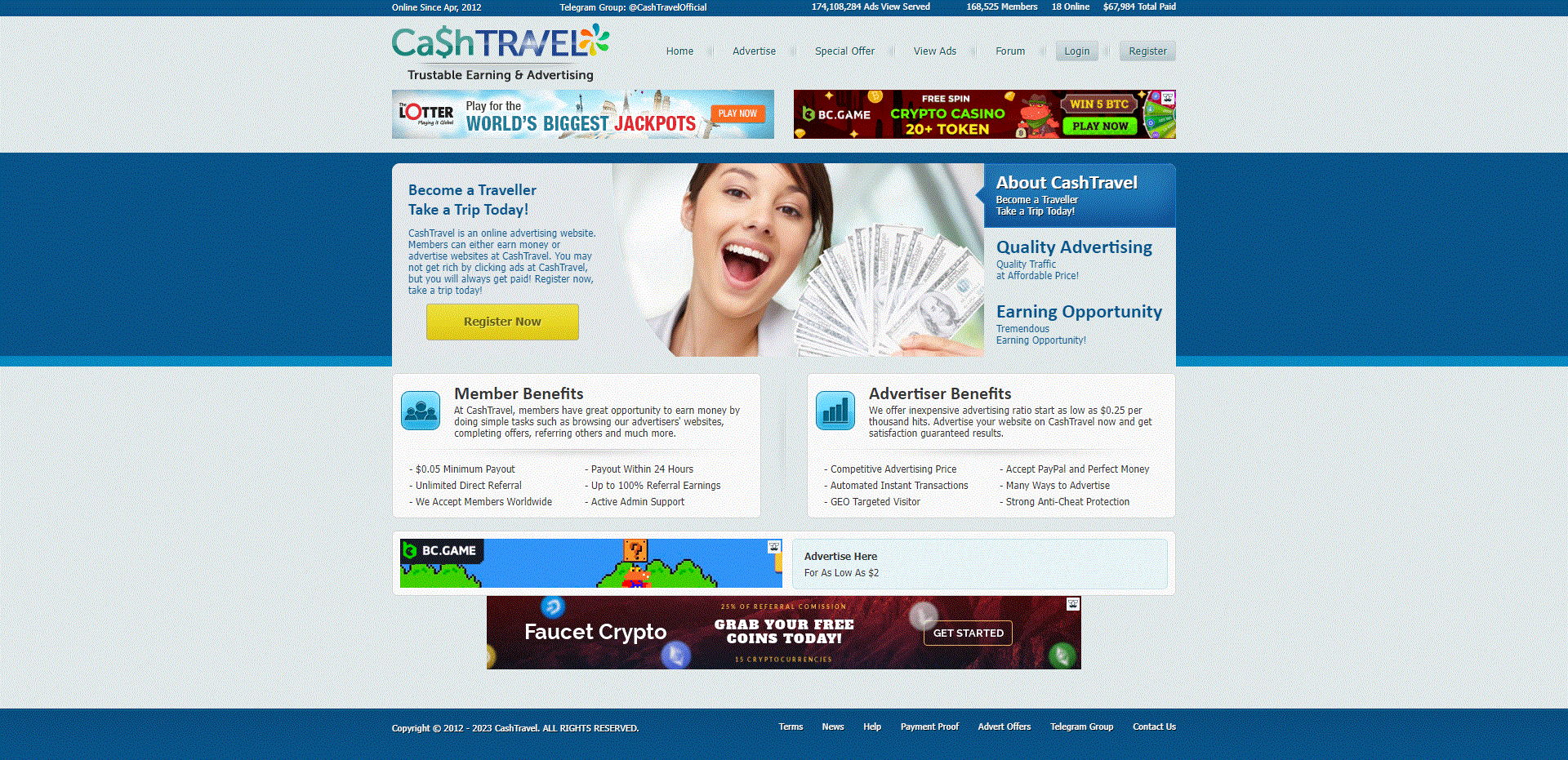 CashTravel website screenshot