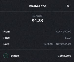 Ru-Kun's 5th payment from COIN app