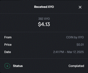 Ru-Kun's 6th payment from COIN app
