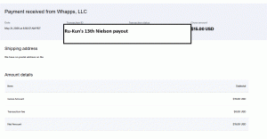 Ru-Kun's 13th Nielsen payout